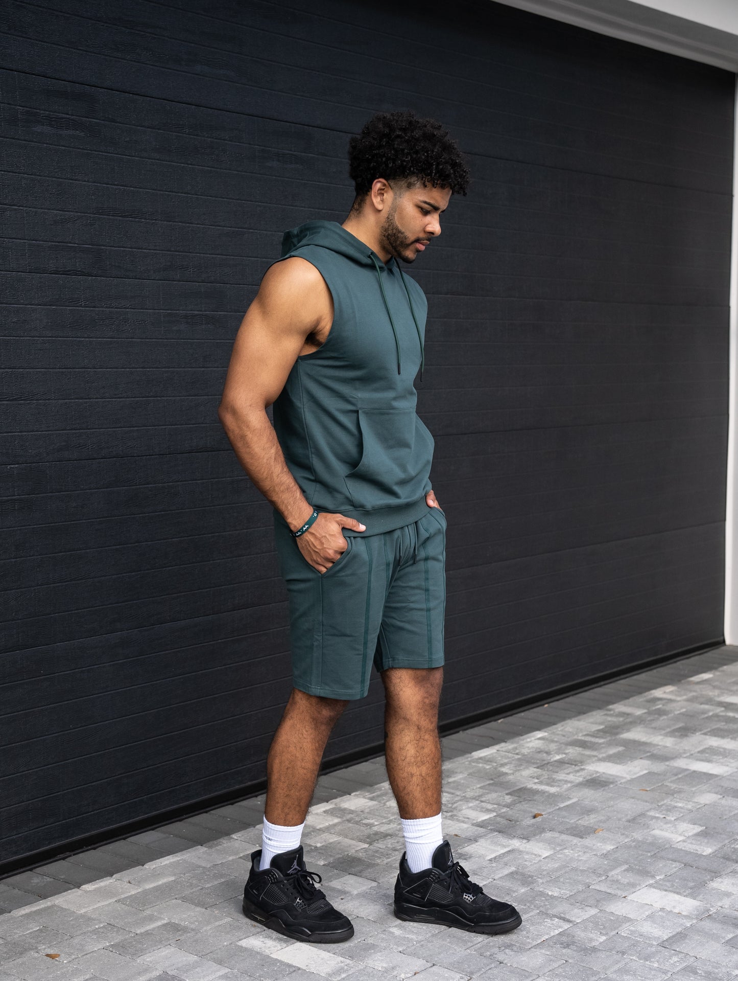 T.S Branded Sleeveless Hoodie (no front logo)