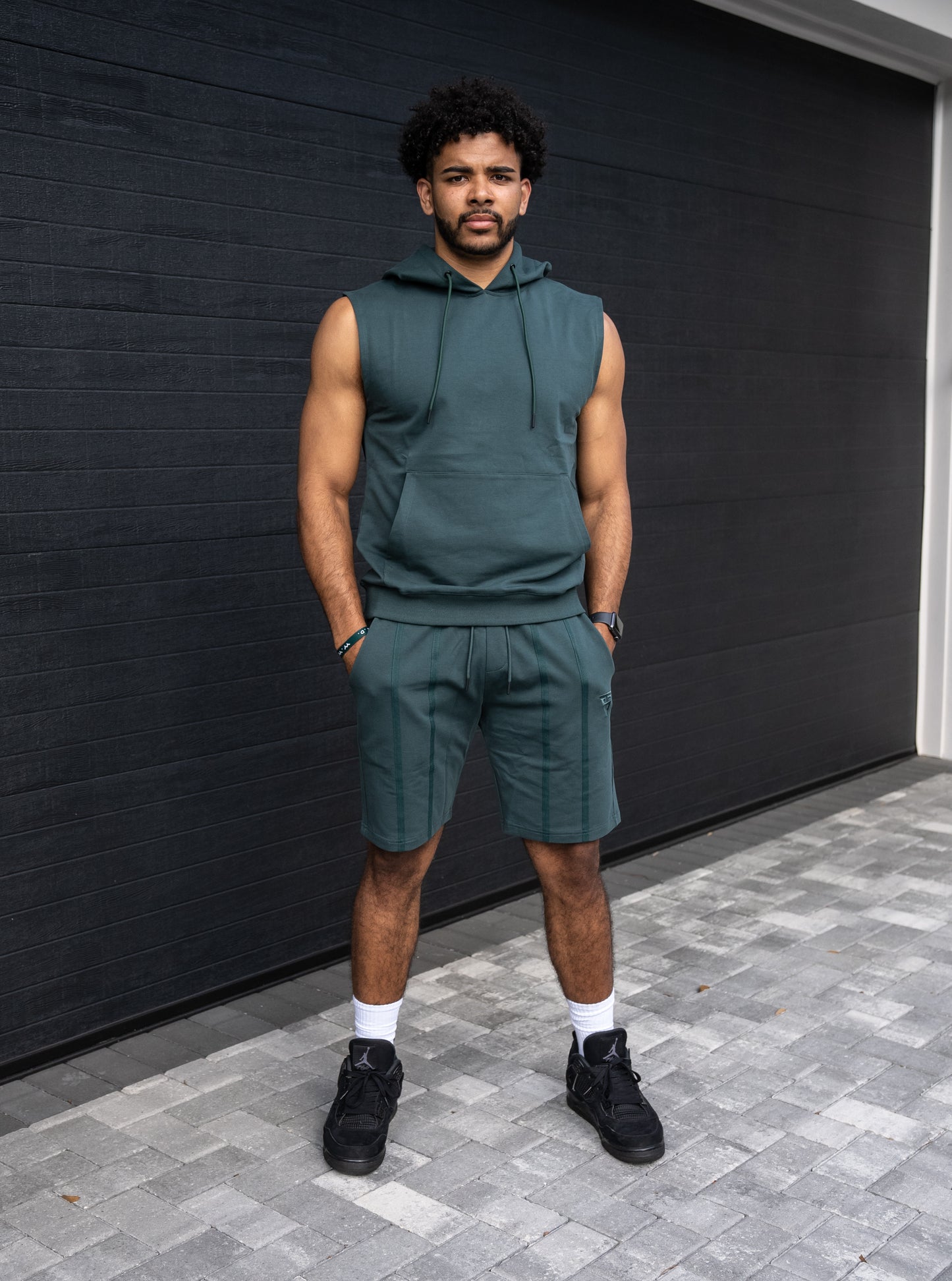 T.S Branded Sleeveless Hoodie (no front logo)