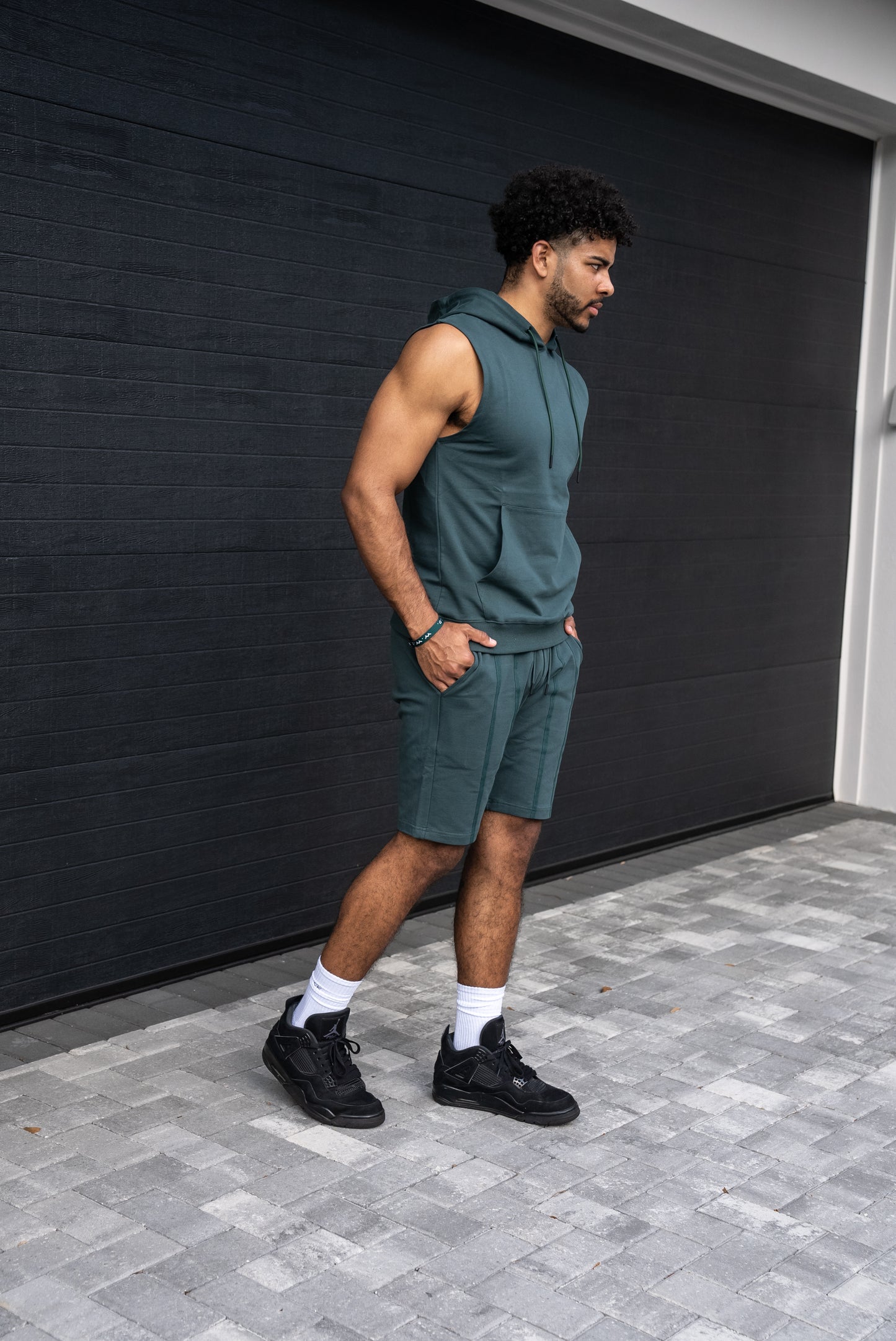 T.S Branded Sleeveless Hoodie (no front logo)