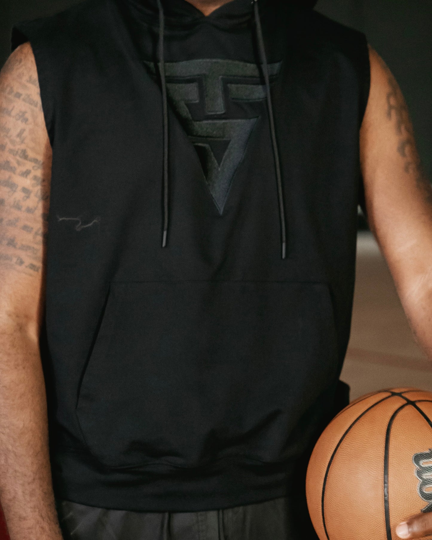 T.S Branded Sleeveless Hoodie